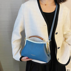 Women's Retro Shoulder Bag, Solid Color Portable Slung Bag