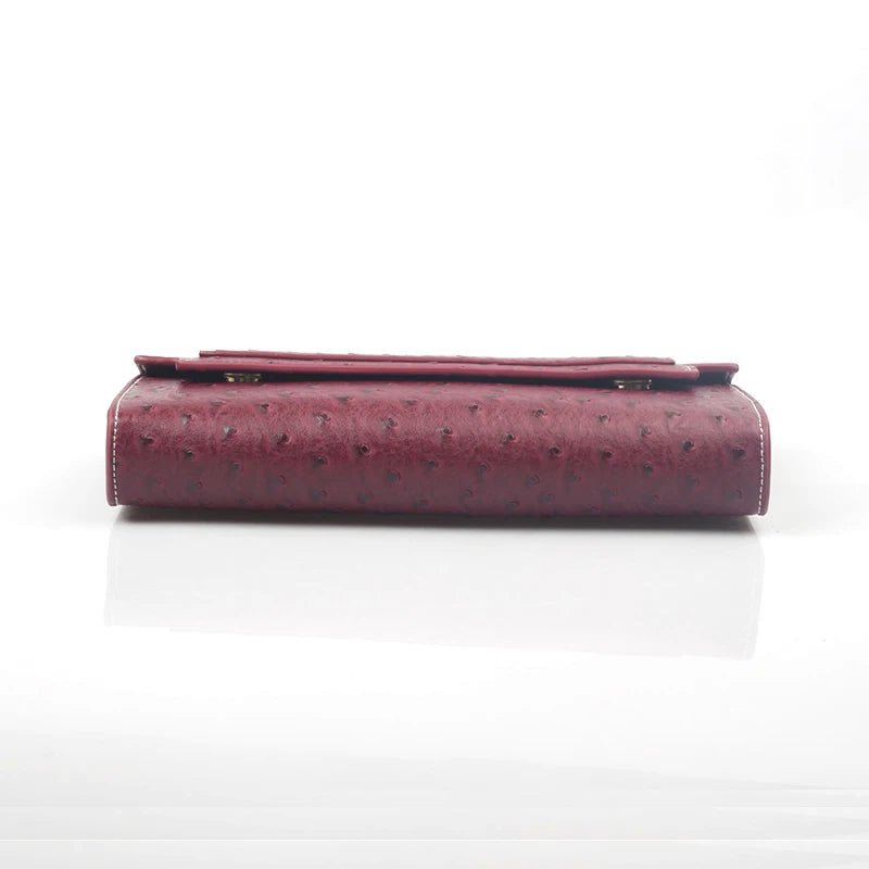 Women's Ostrich Pattern Clutch Long Handbag