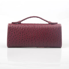 Women's Ostrich Pattern Clutch Long Handbag