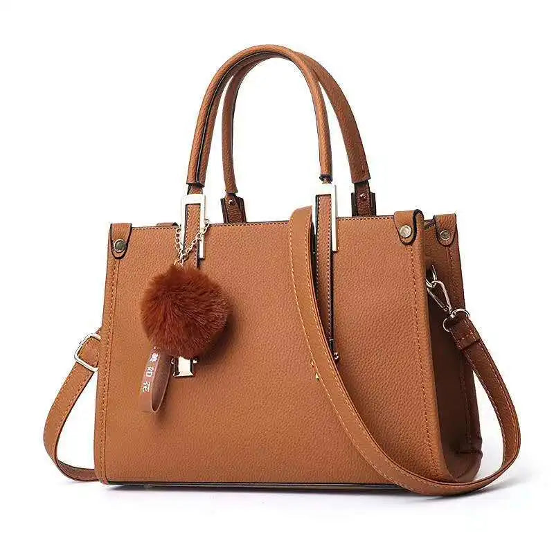 Women's PU Leather Shoulder Bag Rivet Messenger Handbag Mummy Bag