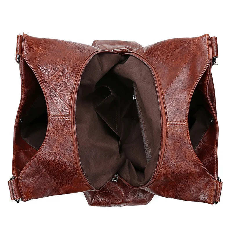 Women's PU Leather Messenger Bag Adjustable Shoulder Strap