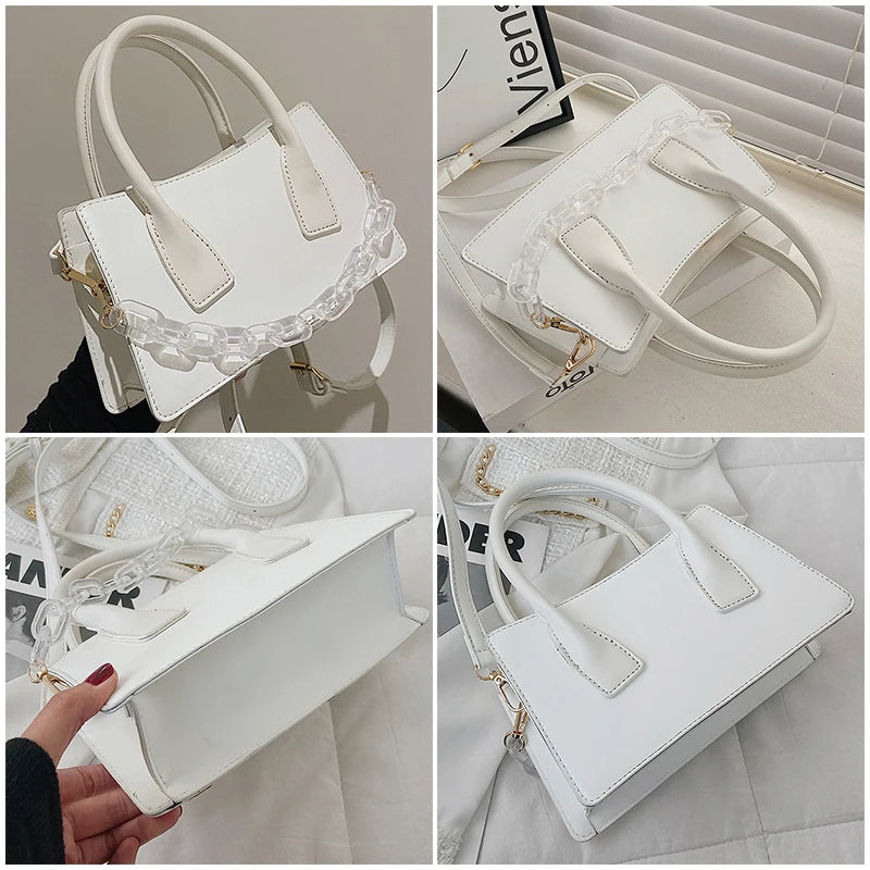 Purple PU Leather Female Shoulder Bag Messenger Solid