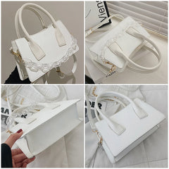 Purple PU Leather Female Shoulder Bag Messenger Solid