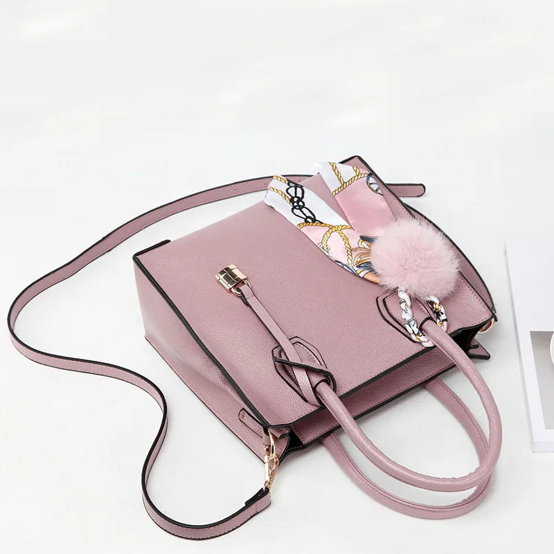 Women's PU Leather Shoulder Bag Tote Crossbody