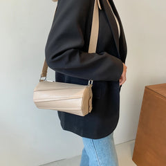 Women's Soft PU Leather Crossbody Bag Stitching Handbag