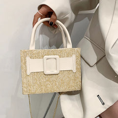 Summer Western Style Straw Crossbody Bag Tote Bag
