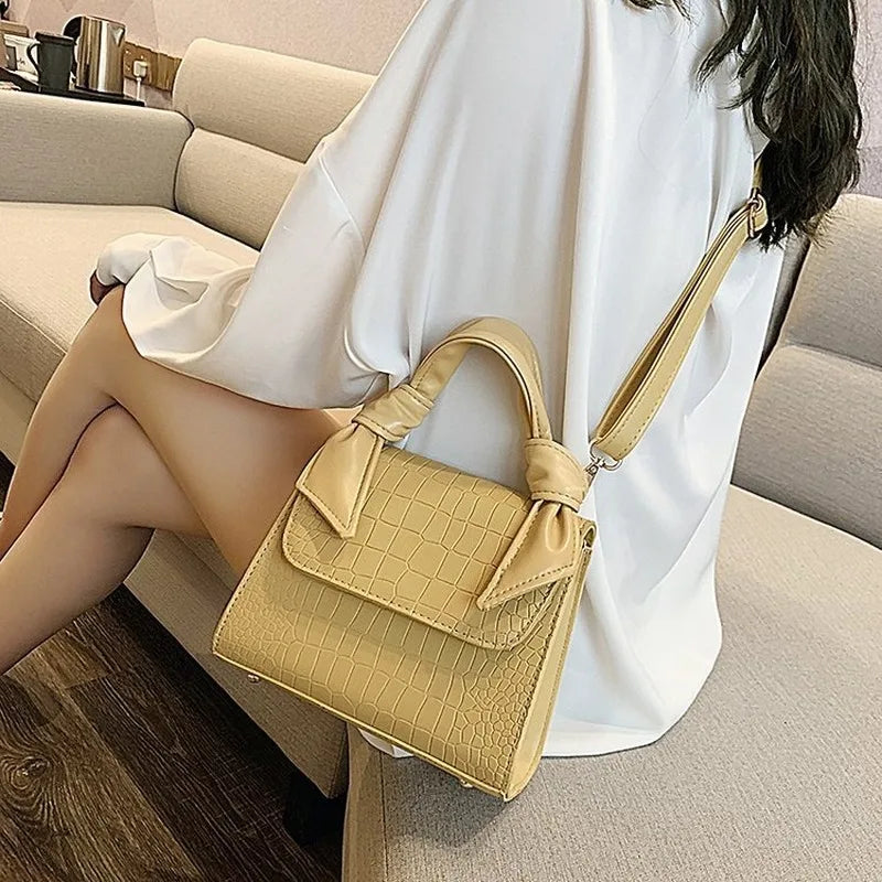 Crocodile Pattern Small Square Bag Hand-held Shoulder Messenger