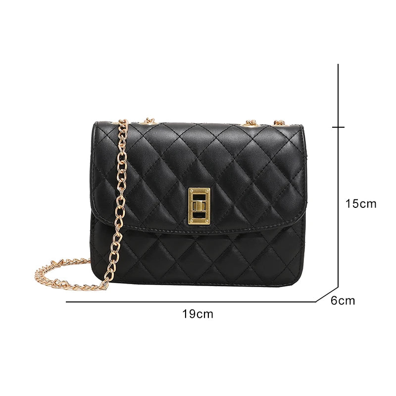 Women's PU Leather Shoulder Bag Solid Messenger Handbag All-match Shopper