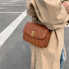 Women's PU Leather Shoulder Bag Solid Messenger Handbag All-match Shopper