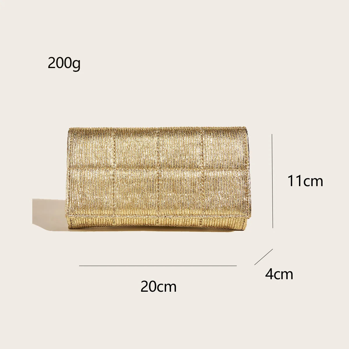 Golden Flash Square Evening Wear Dinner Bag