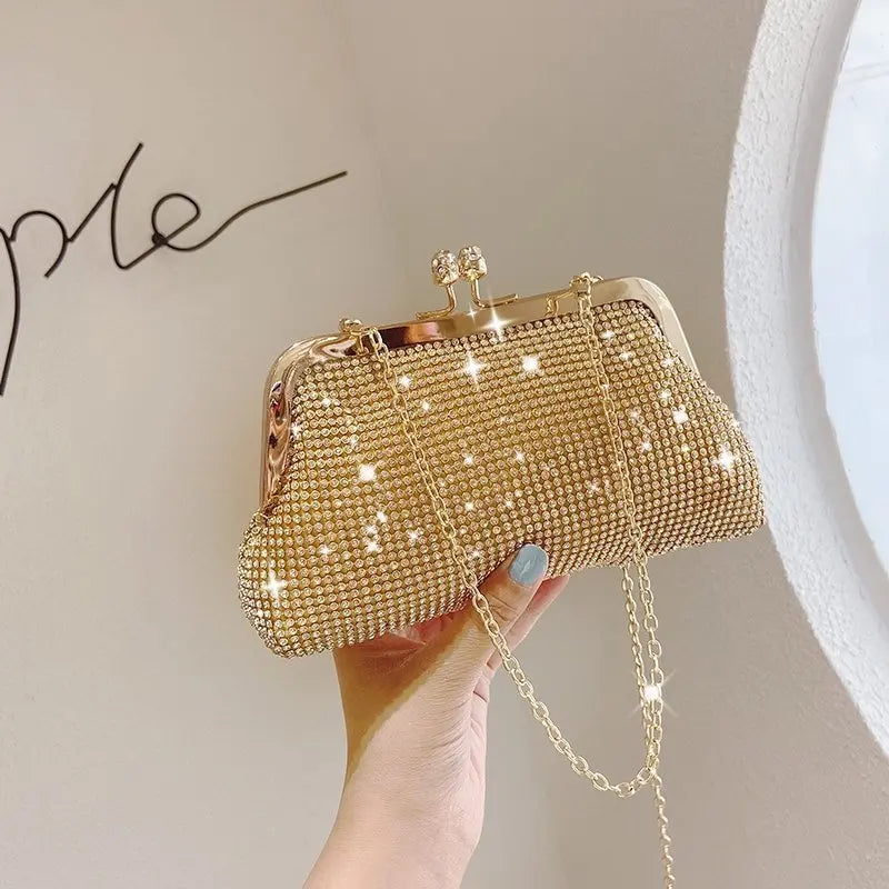 Rhinestone Evening Crossbody Bag Chain Shoulder Bag