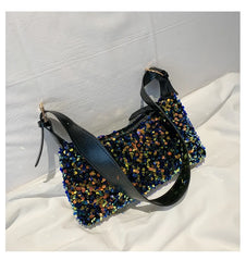 Sequin Shoulder Bag Saddle Bag Messenger Bag