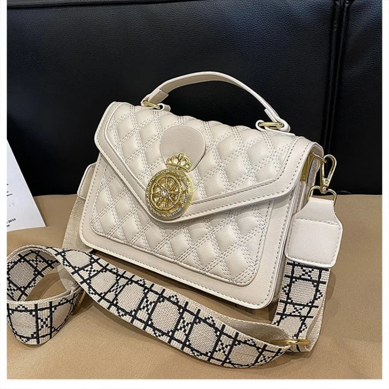 Small Square Crossbody Bag Diamond Chain Handbags for Women