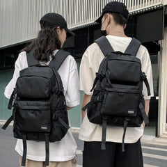 Women's Nylon Gothic School Backpack Motorcycle Rucksack