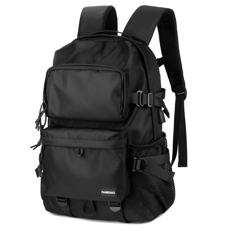 Women's Nylon Gothic School Backpack Motorcycle Rucksack