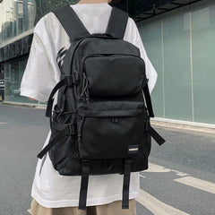 Women's Nylon Gothic School Backpack Motorcycle Rucksack