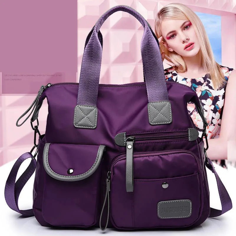 Women's Nylon Messenger Shoulder Handbag Waterproof Large Capacity