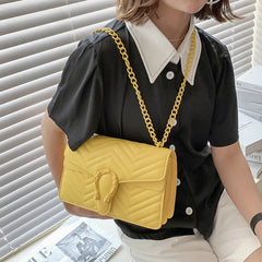 Women's Embroidered Chain Bag, Large Capacity Single Shoulder Messenger Bag