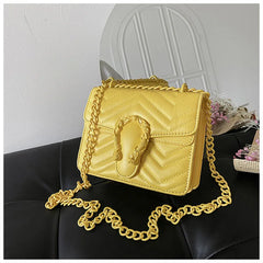 Women's Embroidered Chain Bag, Large Capacity Single Shoulder Messenger Bag