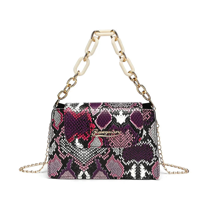 Serpentine Chain Crossbody Bag Small Handbag Top-handle Purse