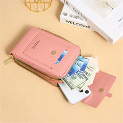 Women's Leather Small Shoulder Bag Sling Mobile Phone Pouch
