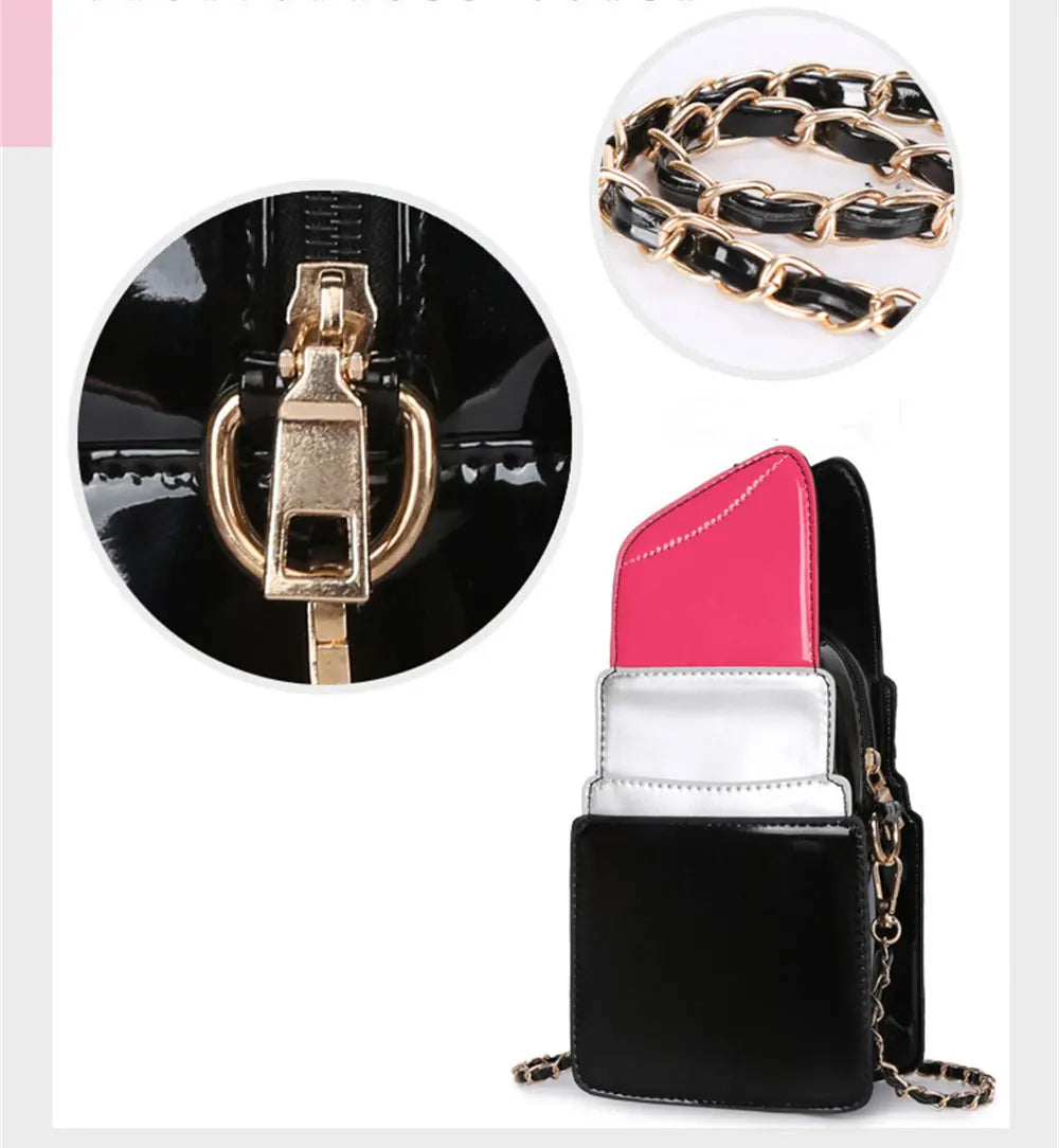 Women's Lipstick Shoulder Bag Crossbody Clutch Purse