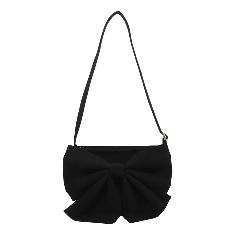 Women's Retro Bow Shoulder Bag Small Square Bag