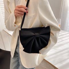 Women's Retro Bow Shoulder Bag Small Square Bag