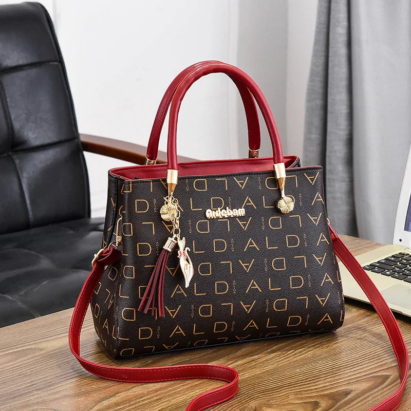 Women's Shoulder Bag Large Capacity Mother Bag, Autumn Winter Middle-Aged