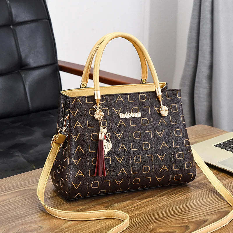 Women's Shoulder Bag Large Capacity Mother Bag, Autumn Winter Middle-Aged