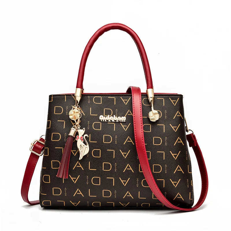 Women's Shoulder Bag Large Capacity Mother Bag, Autumn Winter Middle-Aged