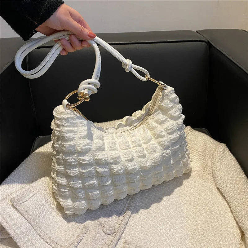 Women's Casual Plaid Cloth Shoulder Bag Large Capacity