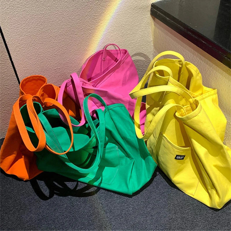 Women's Canvas Shoulder Handbag Large Capacity Tote