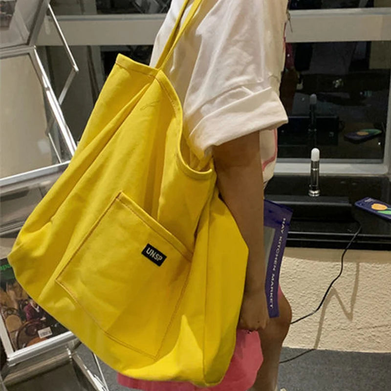 Women's Canvas Shoulder Handbag Large Capacity Tote