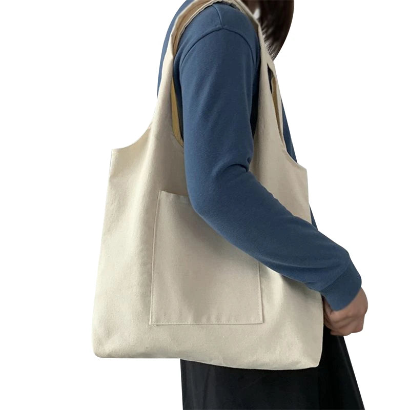 Women's Large Capacity Canvas Shoulder Bag Shopper Handbag