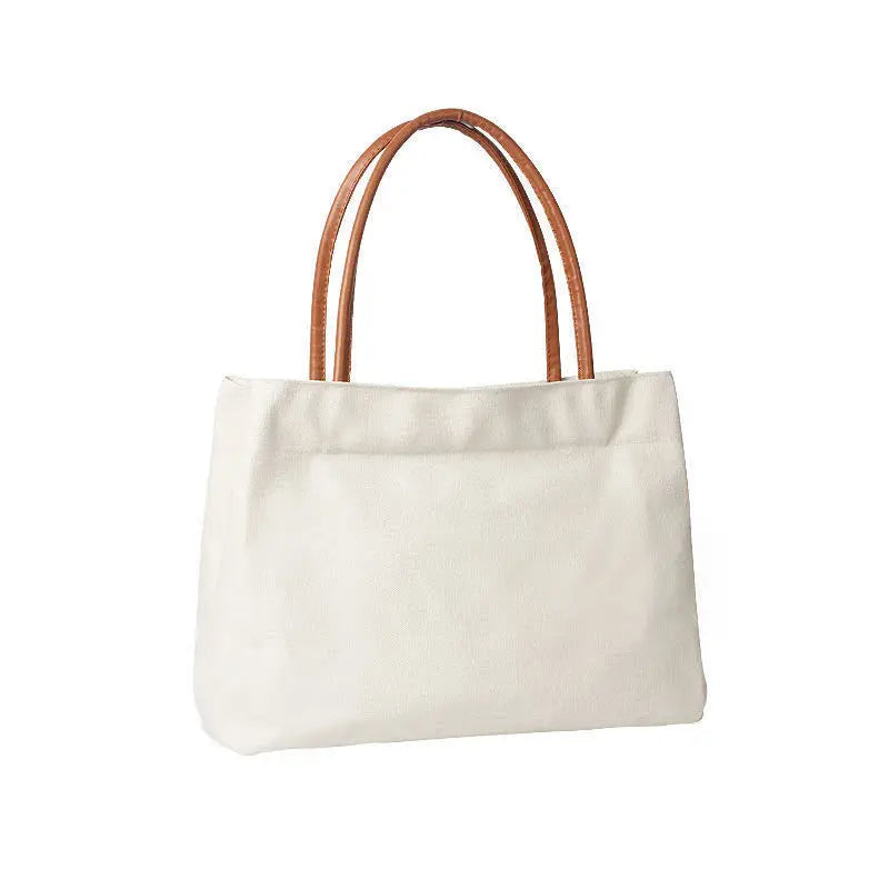Large Capacity Canvas Tote Shoulder Bag Vintage Design