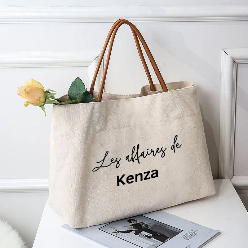 Large Capacity Canvas Tote Shoulder Bag Vintage Design