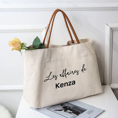 Large Capacity Canvas Tote Shoulder Bag Vintage Design