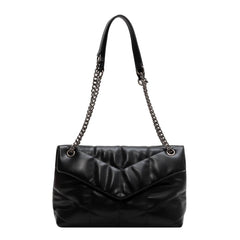 Women's Leather Flap Shoulder Bag Chain Totes Handbag Winter Bags