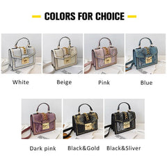 Snake Pattern Messenger Bag Crossbody Clutch