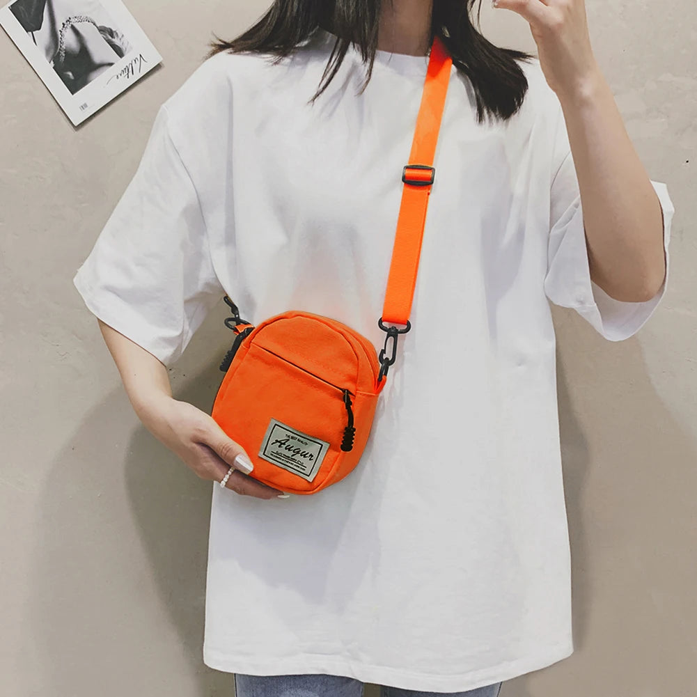 Canvas Patchwork Crossbody Bag Mini Handbag
