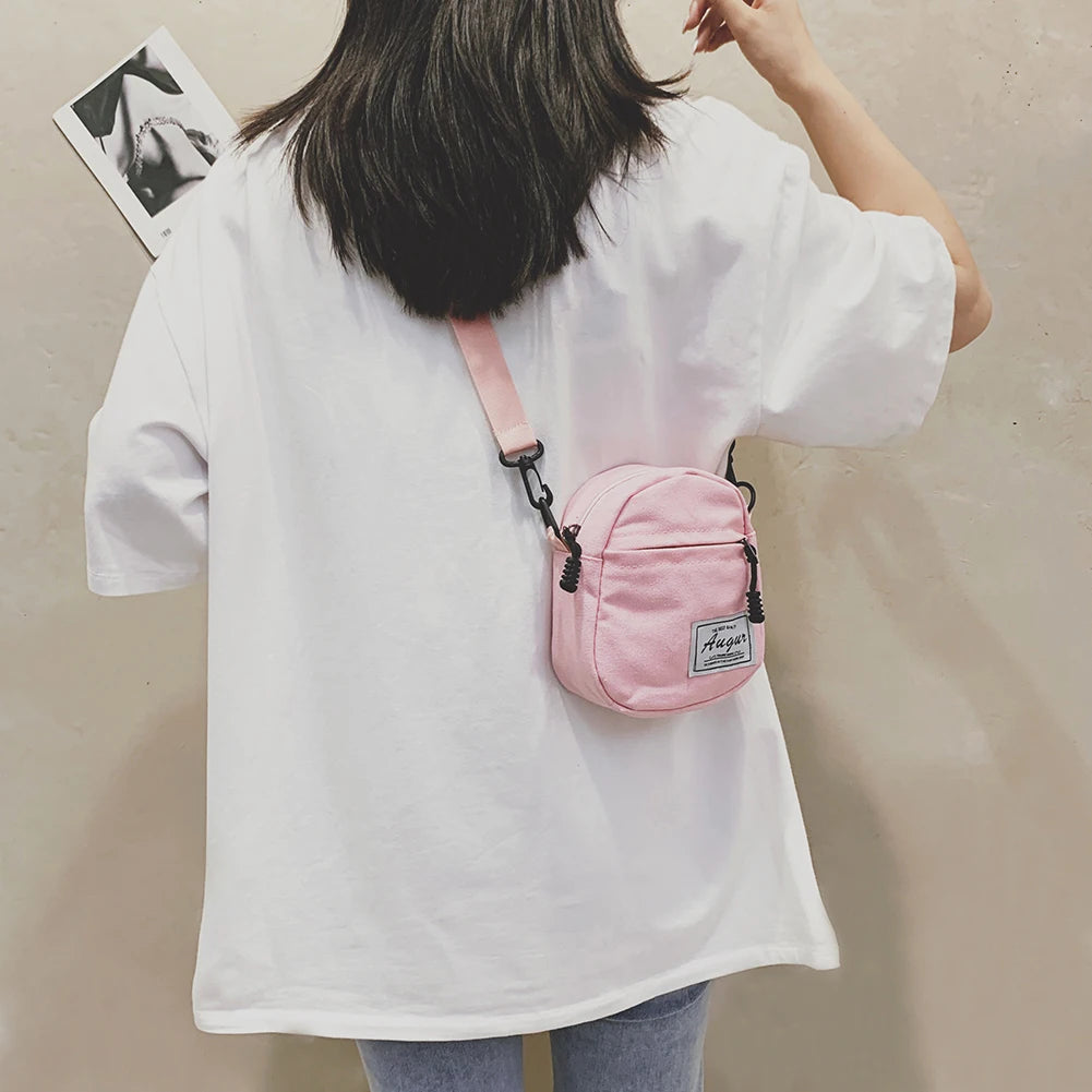 Canvas Patchwork Crossbody Bag Mini Handbag
