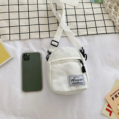 Women Canvas Patchwork Crossbody Shoulder Messenger Bag Casual Ladies Mini Handb