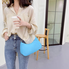 Women's Chain Shoulder Pouch Nylon Top-handle Clutches