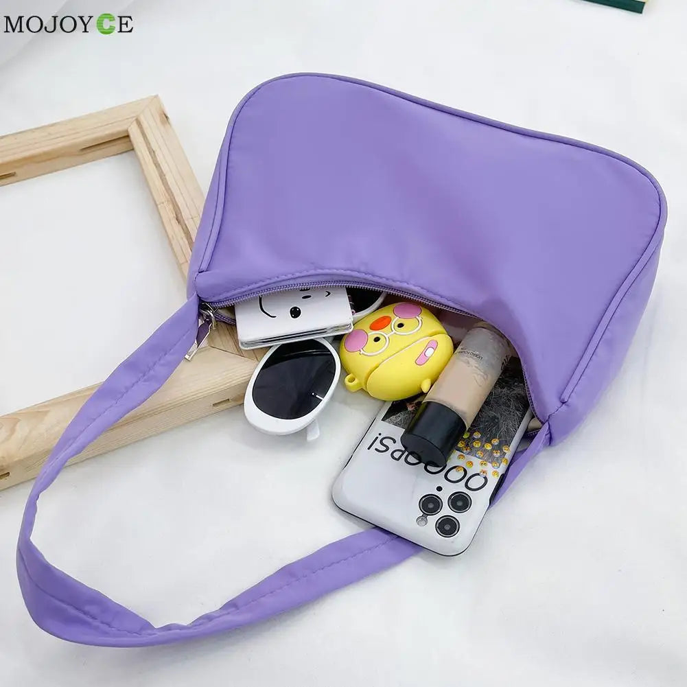 Women's Nylon Armpit Shoulder Bag Casual Small Purse Handbags