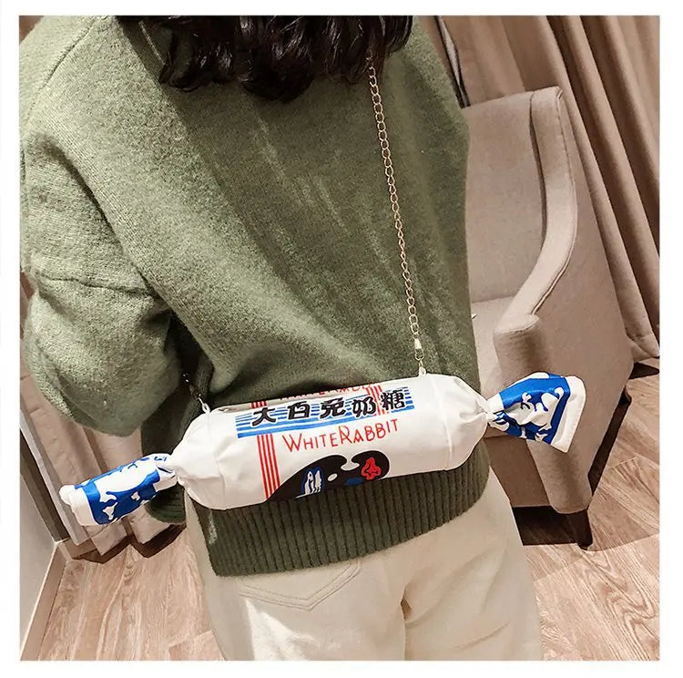 Canvas Rabbit Shoulder Bag Candy Color Messenger