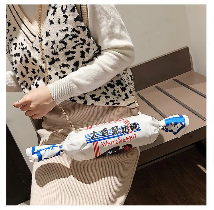 Canvas Rabbit Shoulder Bag Candy Color Messenger