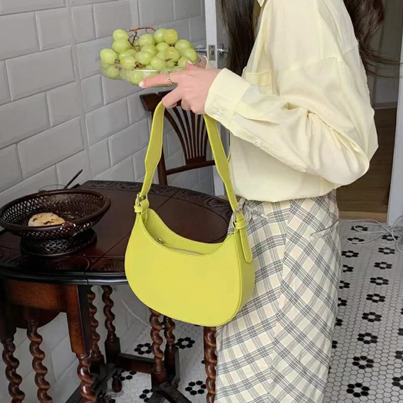 Women's Half-moon Underarm Bag Summer Shoulder Crossbody Bags
