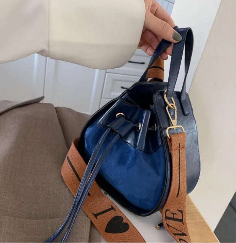 Retro Broadband Bucket Bag Messenger Bag Waist Bag