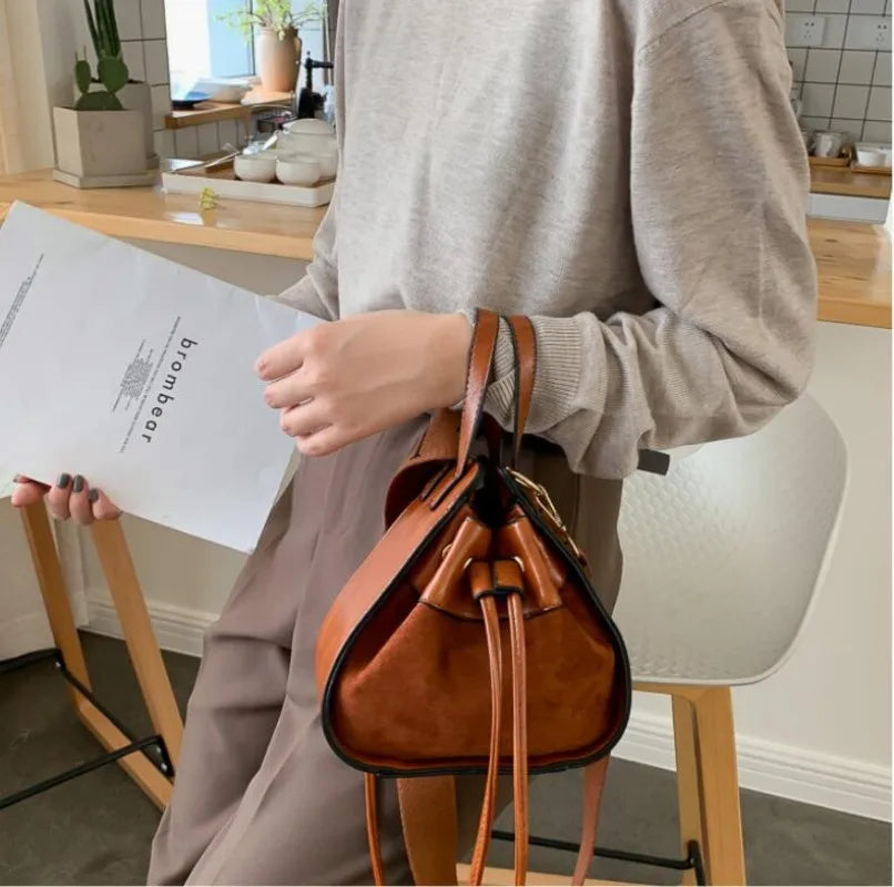 Retro Broadband Bucket Bag Messenger Bag Waist Bag